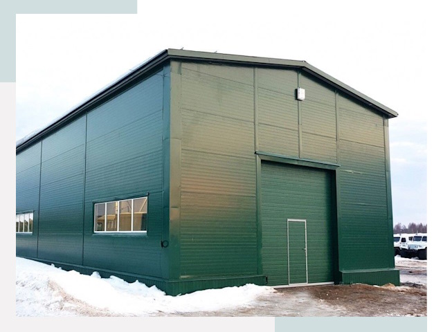 Двускатные ангары в Касимове